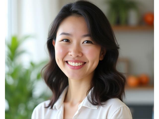 Portrait of Sarah Kim, Registered Dietitian.